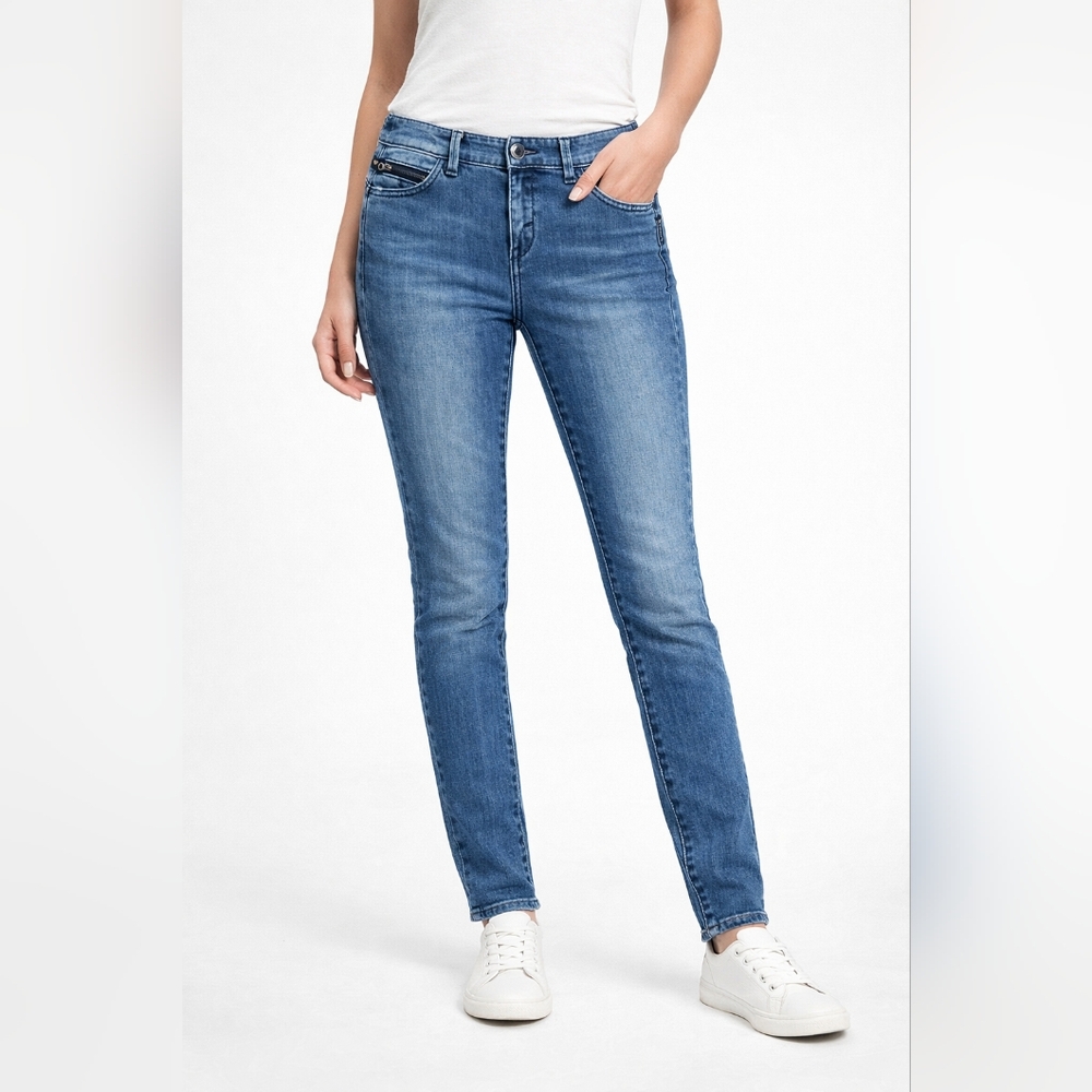 Armani Jeans J278F Blue Mid Rise Straight Leg Denim EU 27 US 4/6